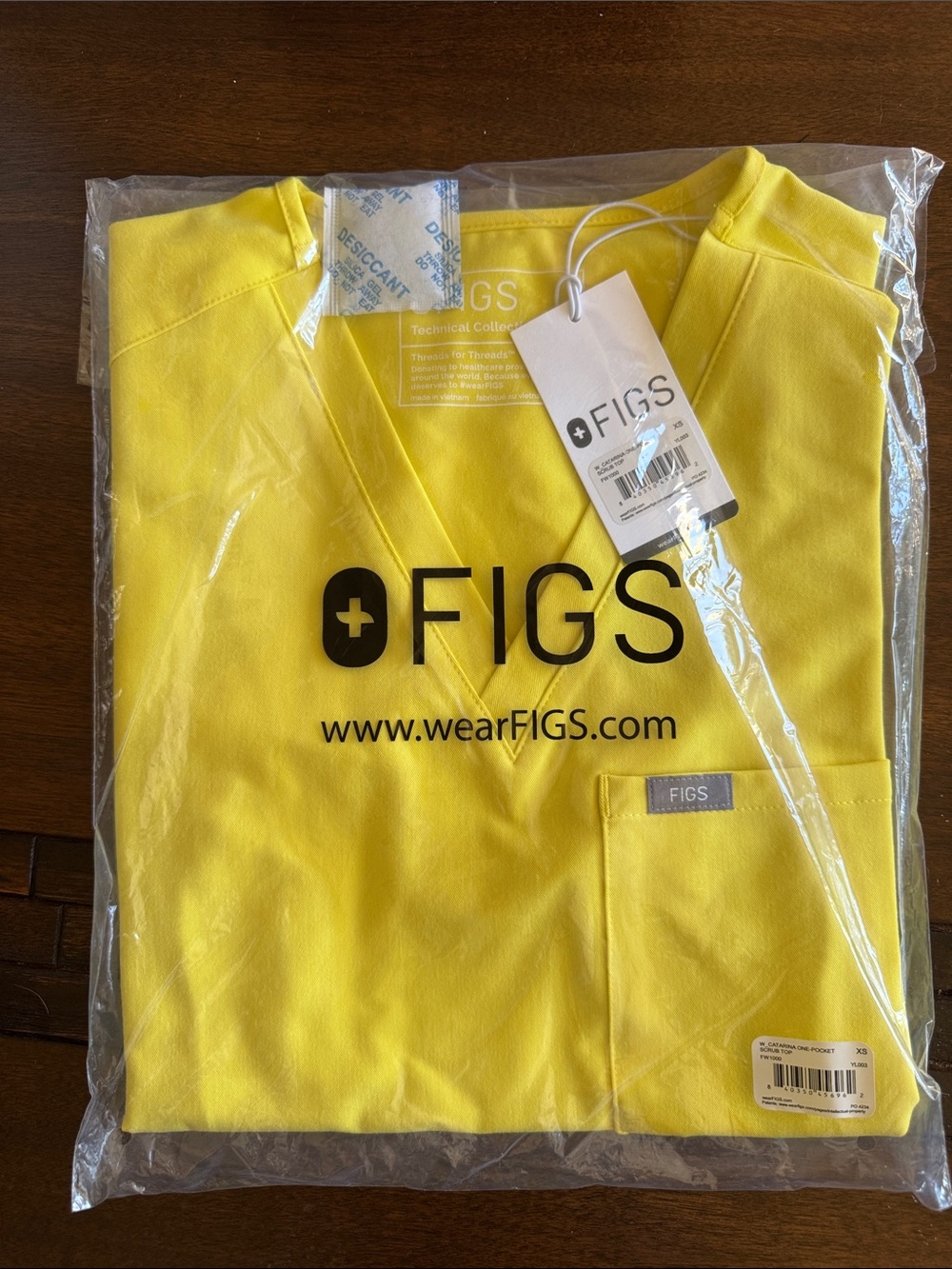 FIGS Women's Catarina Scrub Top in Bright Yellow
